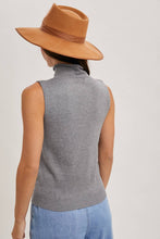 Load image into Gallery viewer, Tangled Heart Strings - Sleeveless Mock Neck Sweater