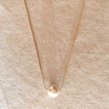 Load image into Gallery viewer, 18k Gold Filled Solitaire Pearl Necklace
