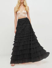 Load image into Gallery viewer, Social Graces Ruffle Tulle Maxi Skirt