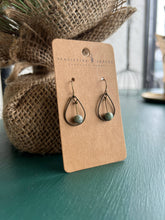 Load image into Gallery viewer, Jasper Bean Tear Drop Earrings