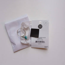 Load image into Gallery viewer, Turquoise Drop Hoop Earrings