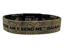 Load image into Gallery viewer, Tap To Pray™ Wristbands - Valor Camo & Isaiah 6:8