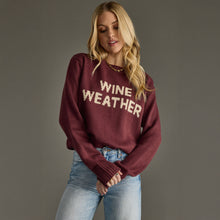 Load image into Gallery viewer, Wine Weather Sweater