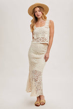Load image into Gallery viewer, Bring the Spring Crochet Skirt with Lining
