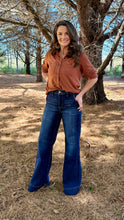 Load image into Gallery viewer, Tequila a Little Time with Blue - Wide Leg Flare Jeans