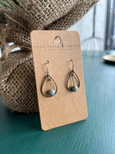 Load image into Gallery viewer, Jasper Bean Tear Drop Earrings