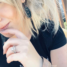 Load image into Gallery viewer, Mini Bamboo Handmade Leather Earrings