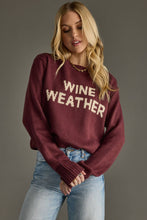 Load image into Gallery viewer, Wine Weather Sweater