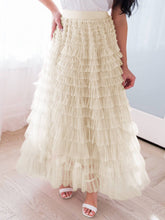 Load image into Gallery viewer, Social Graces Ruffle Tulle Maxi Skirt