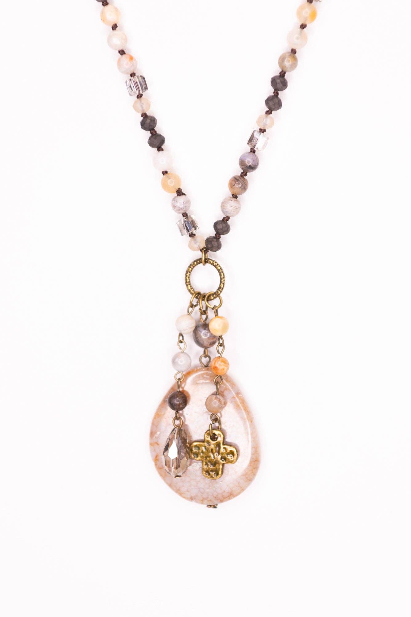 Gizelle Necklace in Grey