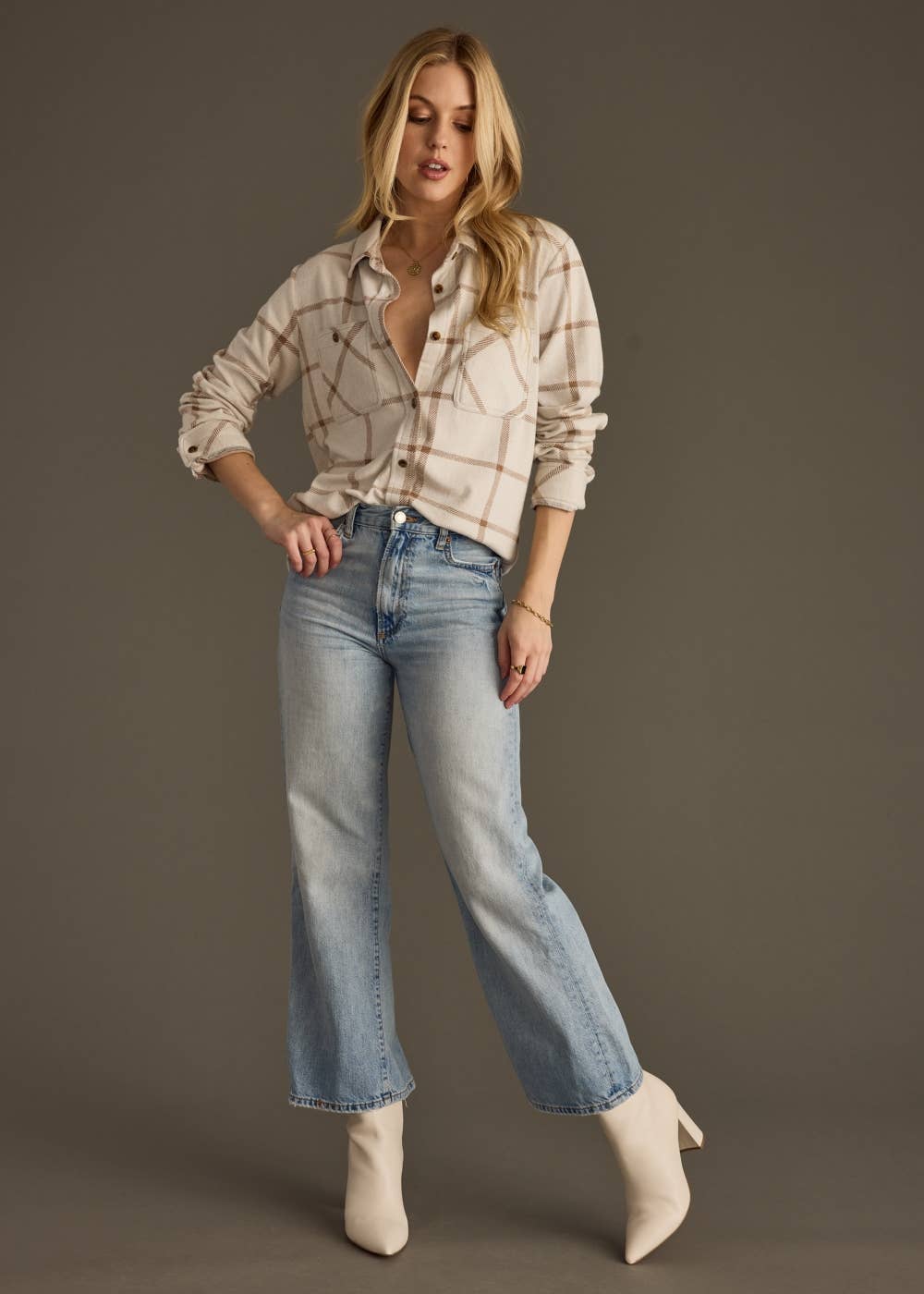 After A While Button Up