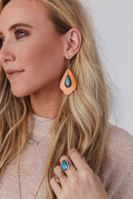 Load image into Gallery viewer, Pilar Western Turquoise Earrings - Camel
