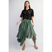 Load image into Gallery viewer, Let ‘Em Talk Asymmetrical Hemline Skirt

