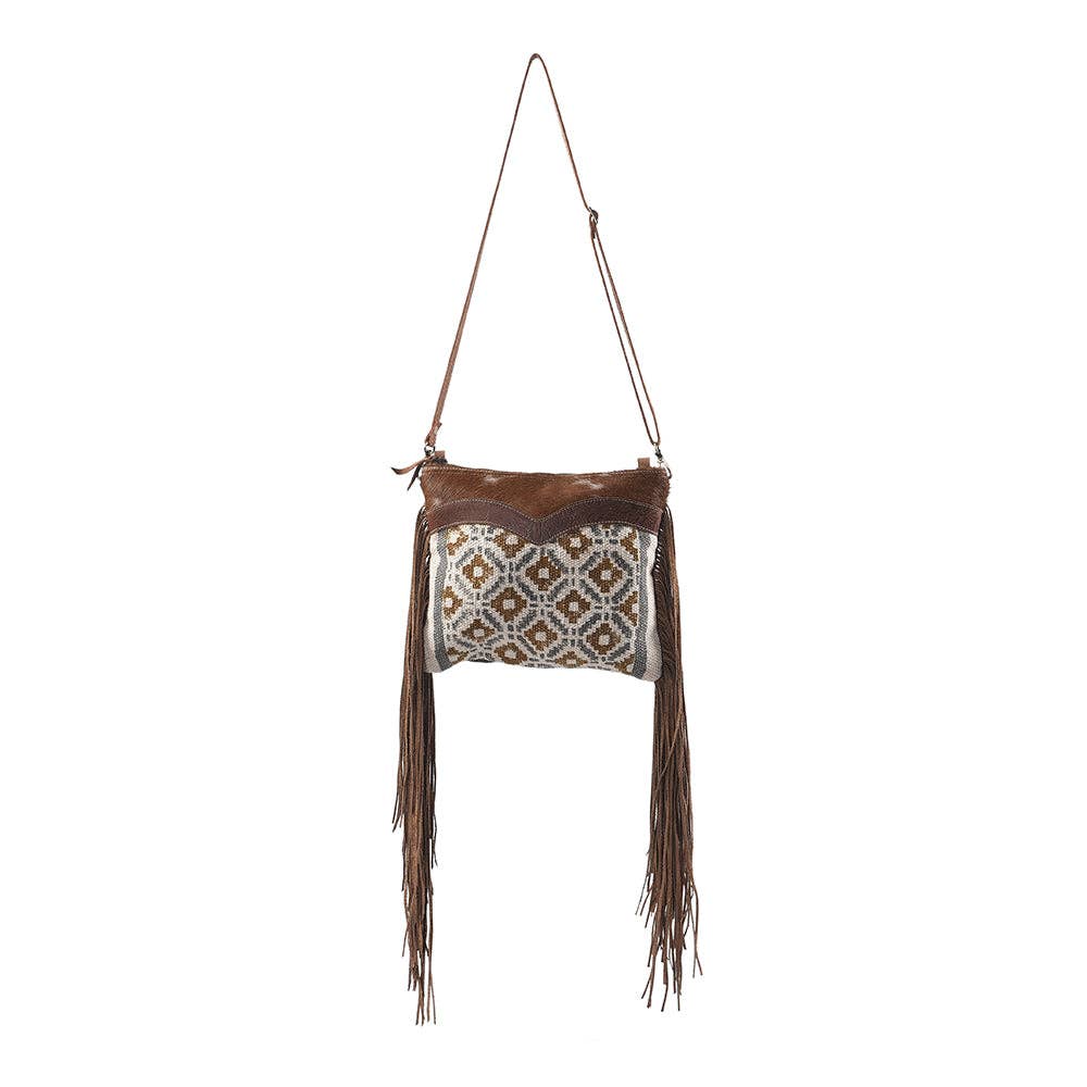 Fringe Benefits Crossbody Upcycled Canvas Bag