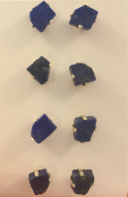 Load image into Gallery viewer, Natural Rough Gemstone Stud Earrings in Sterling Silver
