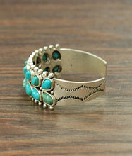 Load image into Gallery viewer, Runnin’ In Parallel Turquoise Cuff Bracelet
