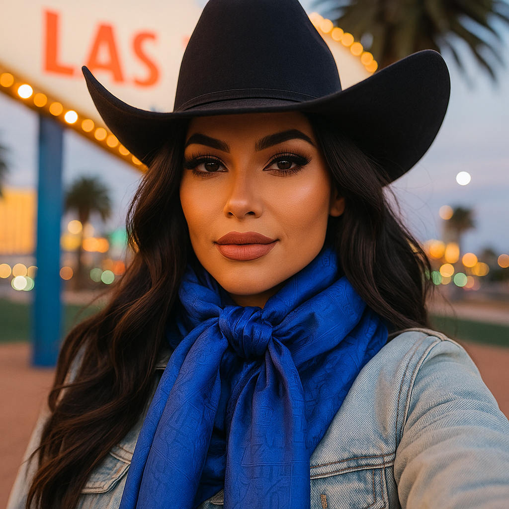 Cobalt Jacquard XL Wild Rag / Scarf WR3514