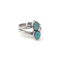 She’s Shinin’ - Silver with Double Amazonite Ring