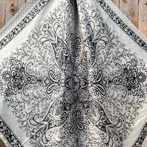 Black/White Polka Dot & Paisley Wild Rag/Scarf