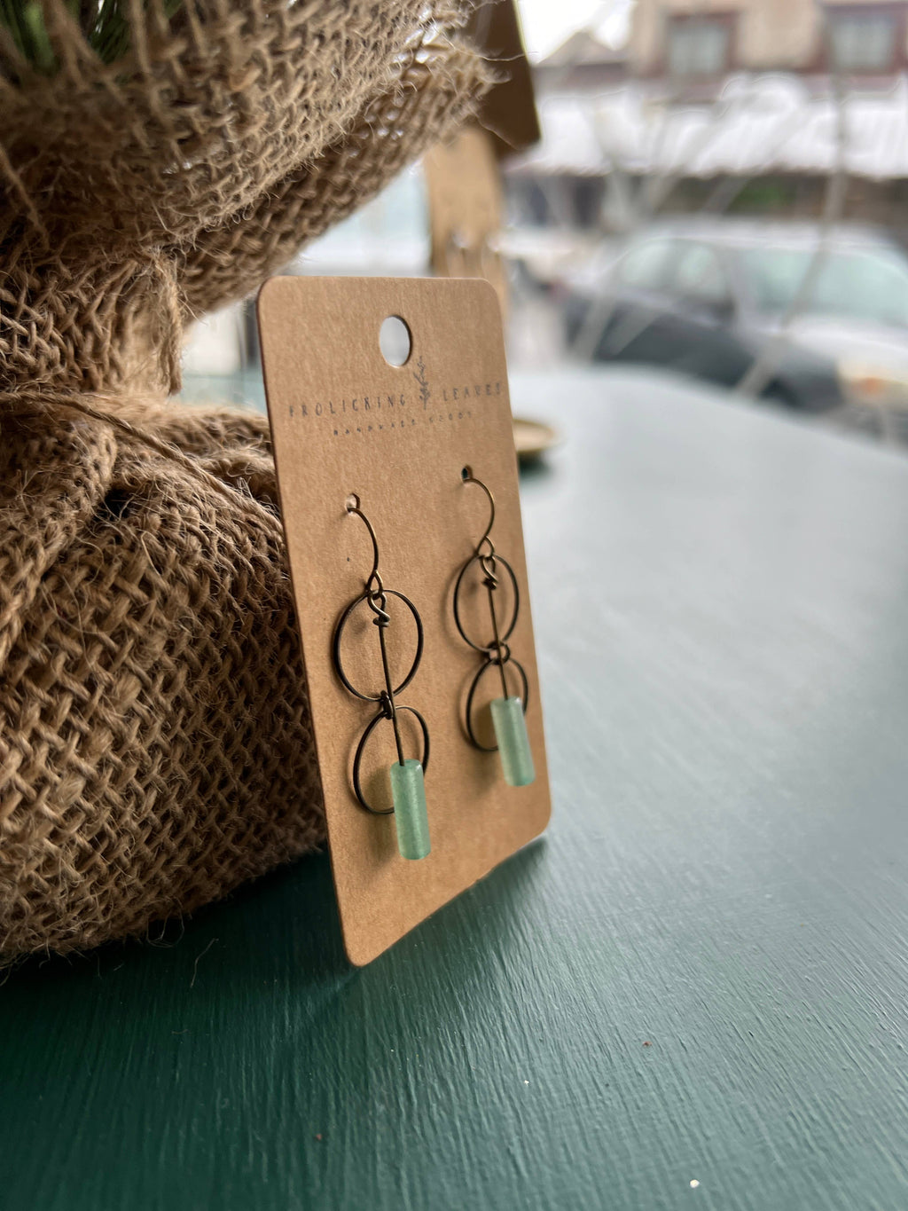 Aventurine Loop Earrings
