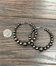 Load image into Gallery viewer, Don’t Wanna Say Goodnight Navajo Bead Hoop Earrings
