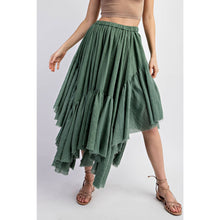 Load image into Gallery viewer, Let ‘Em Talk Asymmetrical Hemline Skirt
