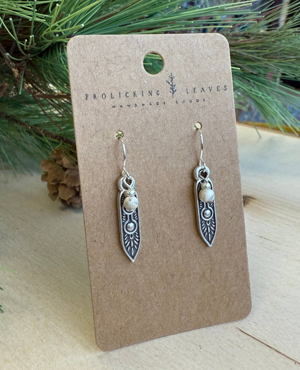 White Opal Earrings