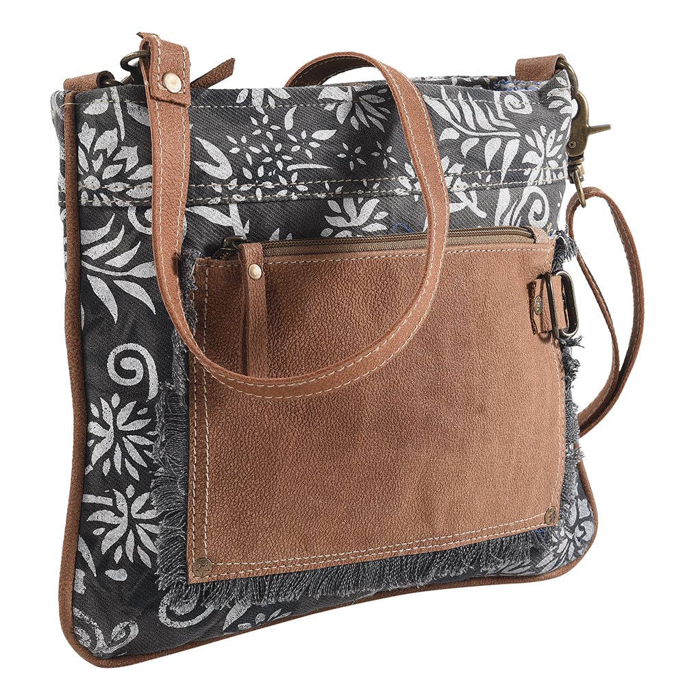 Walk This Way Crossbody Upcycled Canvas Bag