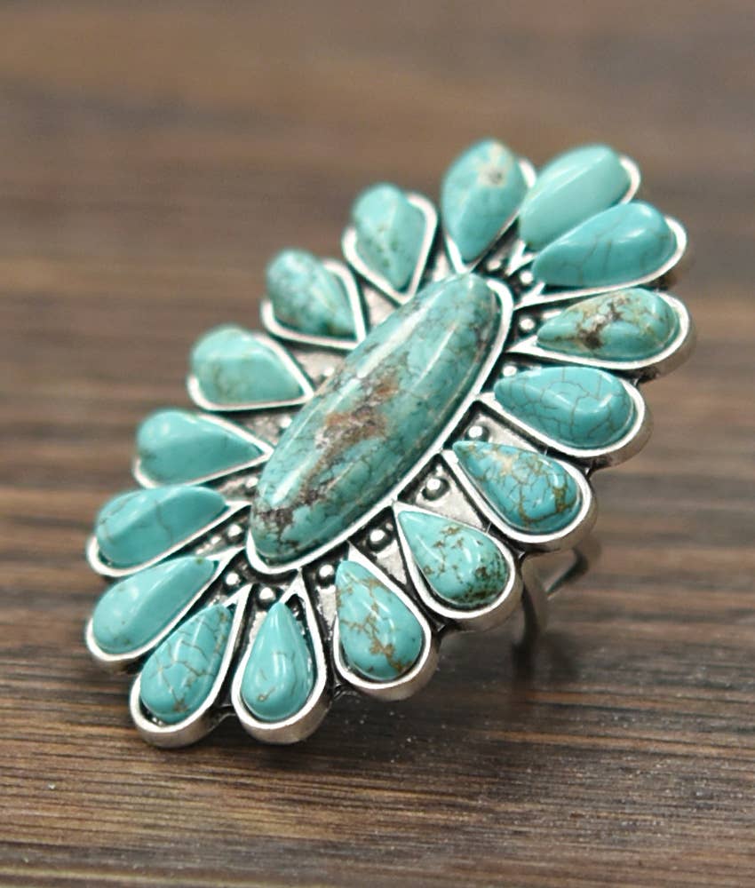 This Side of Forever Navajo Turquoise Adjustable Ring