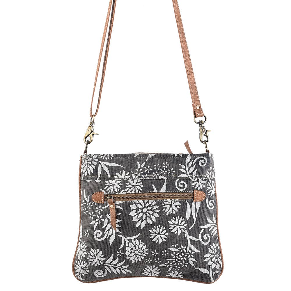 Walk This Way Crossbody Upcycled Canvas Bag