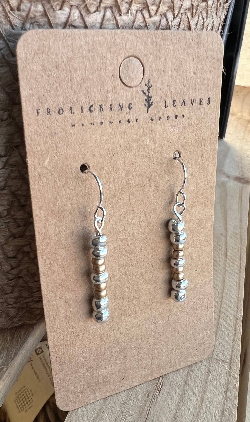 Silver & Gold Beaded Earrings 