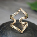 Breakin’ Even Open Double Point Ring