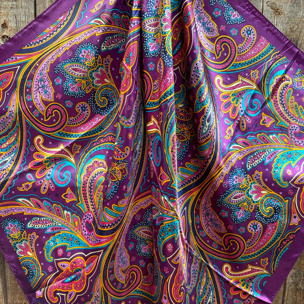 Purple Fun Floral Wild Rag / Scarf WR1018