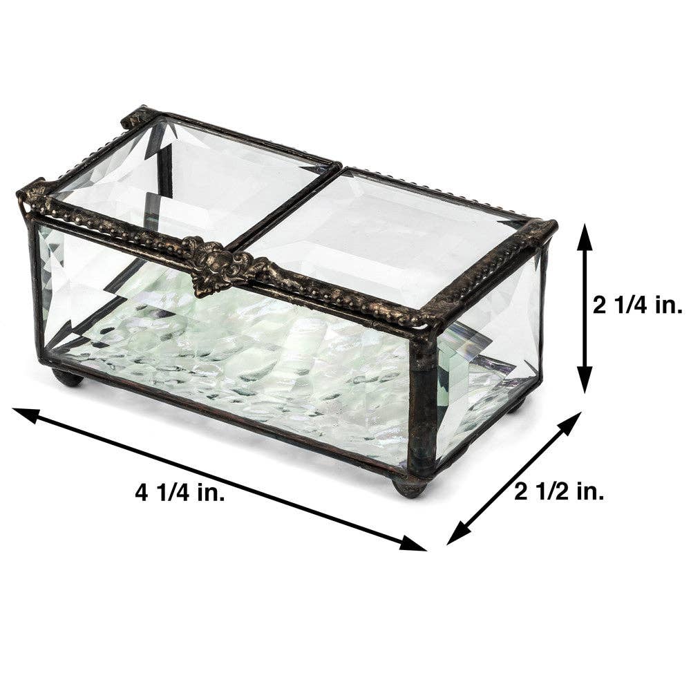 Beveled Glass Box With Open Top