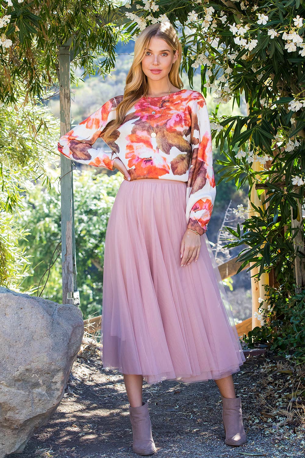 Cider Creek Floral Reversible Sweater