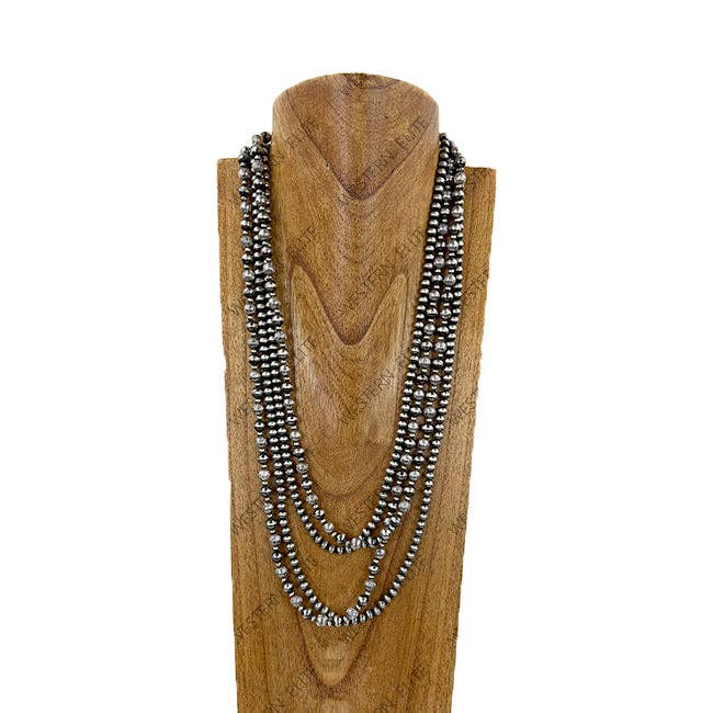 Hold My Halo- Extra Long  Navajo Pearl Necklace