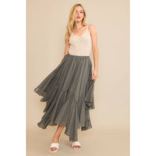 Load image into Gallery viewer, Let ‘Em Talk Asymmetrical Hemline Skirt
