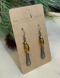Hillbilly Hippie- Yellow Opalite Dangle Earrings