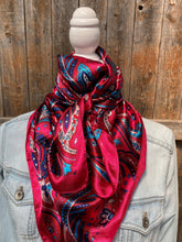 Load image into Gallery viewer, 35X35&quot;  Pink Hippie Paisley Wild Rag/Scarf WR904
