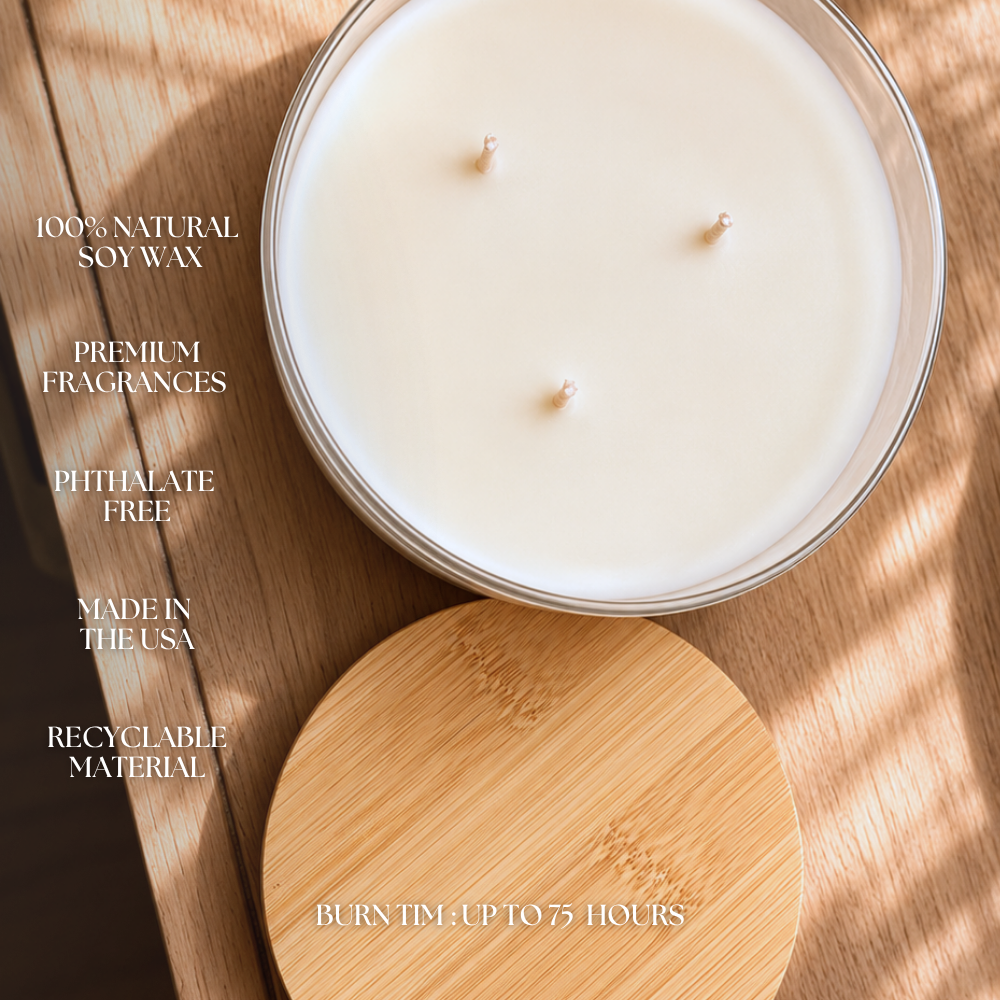 Steadfast | White Oak & Vanilla | 15oz. Clear Jar Soy Candle