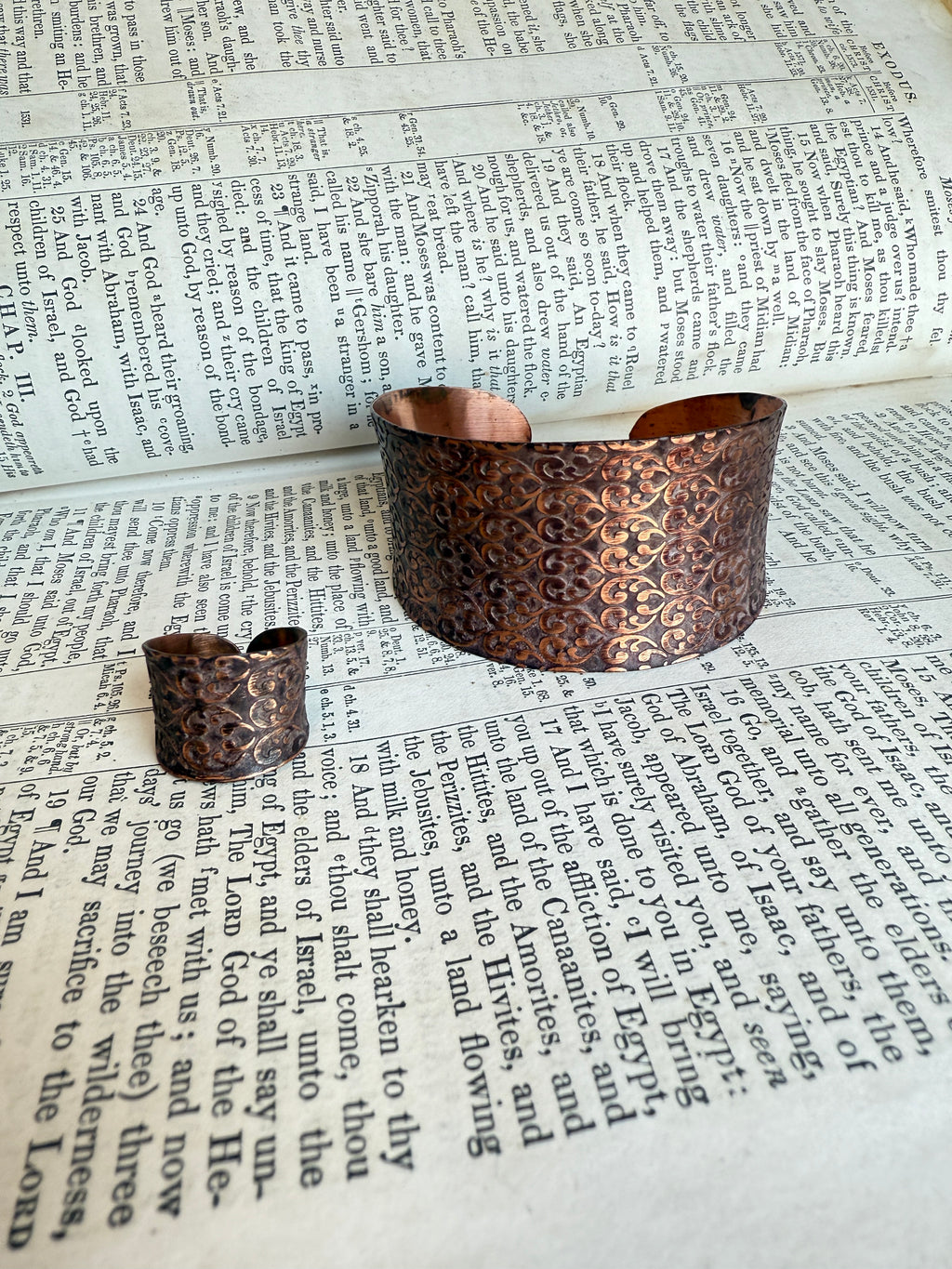 Ransom Stamped Copper Bracelet