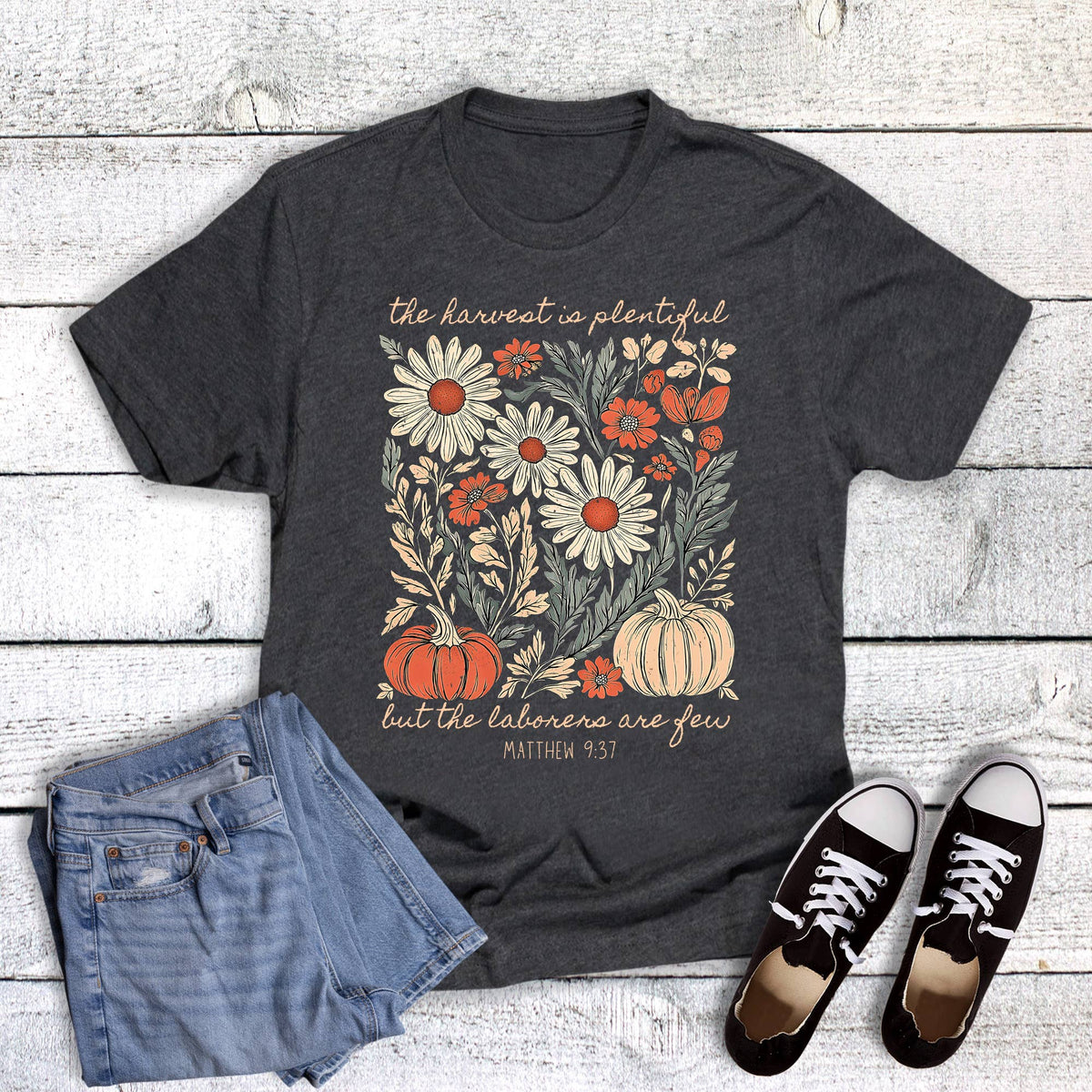 Fall Faith Harvest is Plentiful Graphic Tee