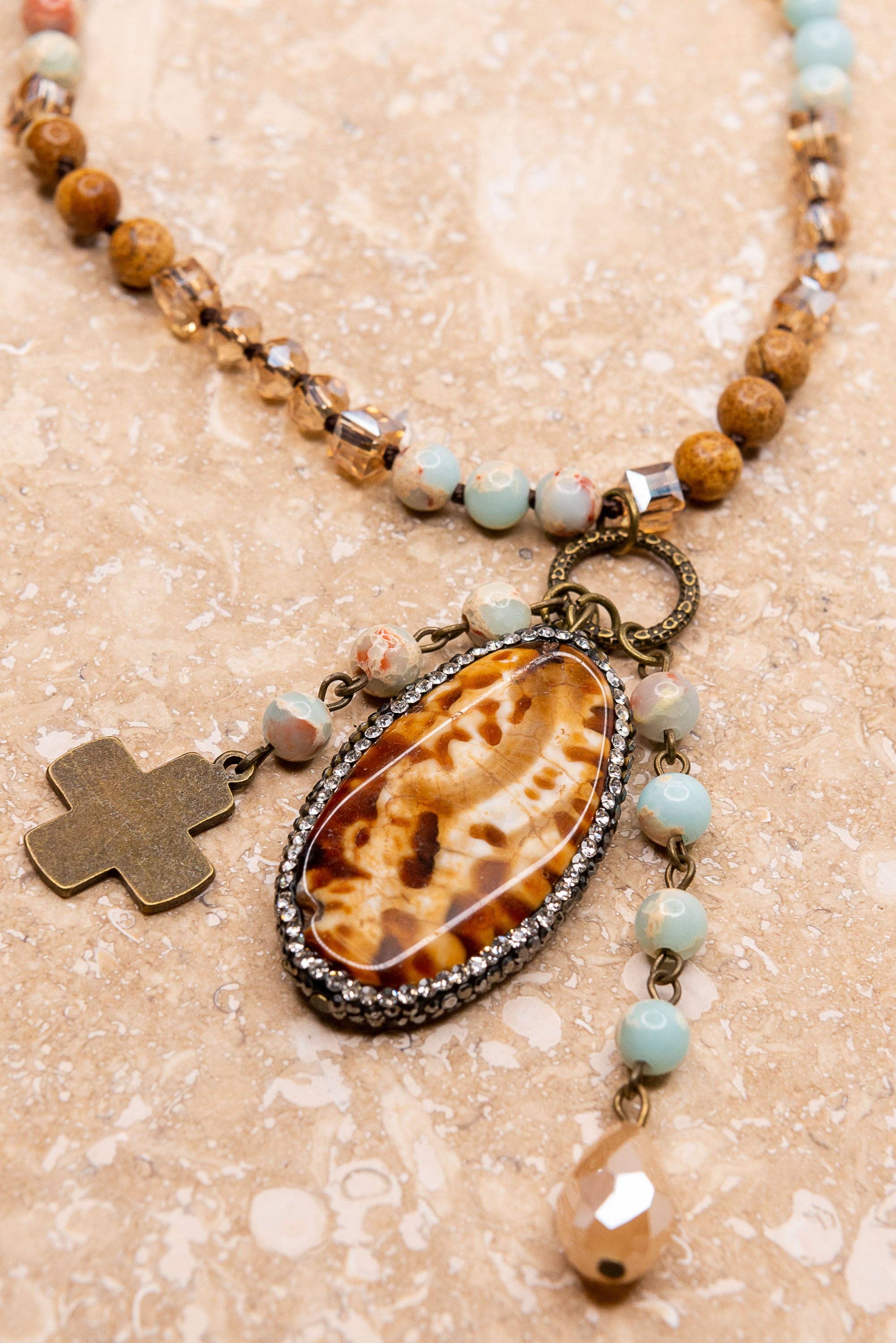 Prairie Grace Necklace in Amazonite and Jasper