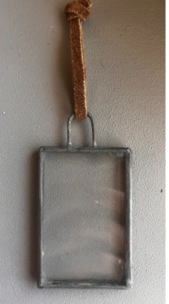 Small Ornament Frame with Zinc Finish 1.5" x 2.5"