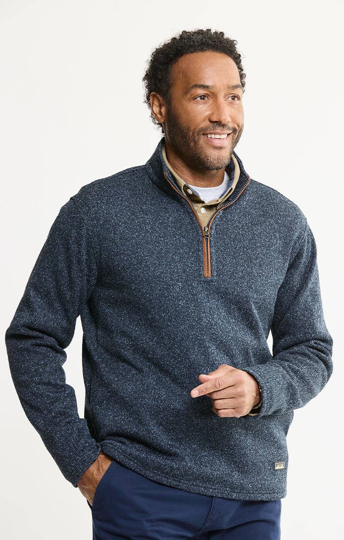Stretch Sweater Fleece Quarter Zip Pullover
