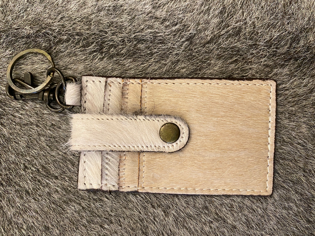 Single Button Keychain Card Holder