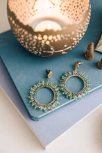 Load image into Gallery viewer, Aqua Starburst Earrings
