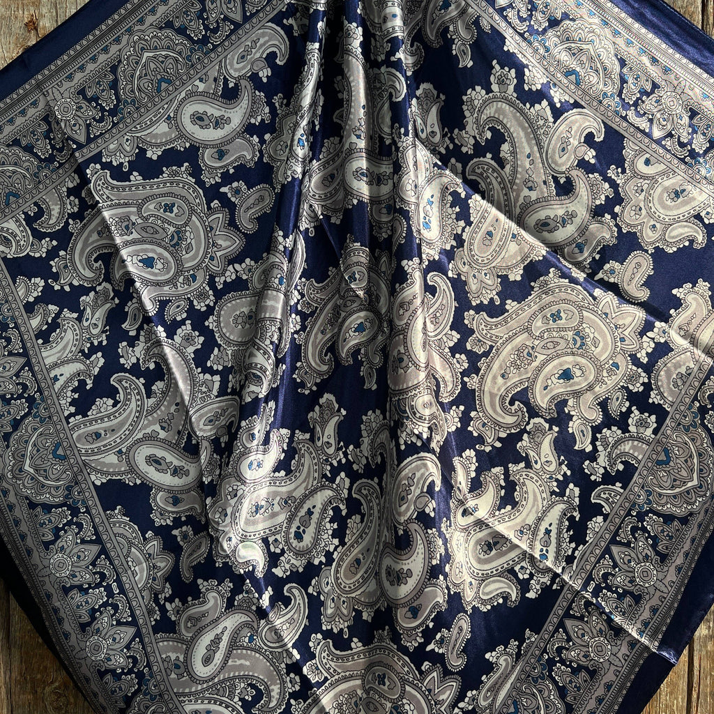 Blue Paisley Wild Rag