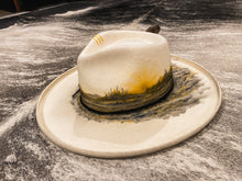 Load image into Gallery viewer, Mountain Scene Hand Painted Hat - Brad Grimm 001
