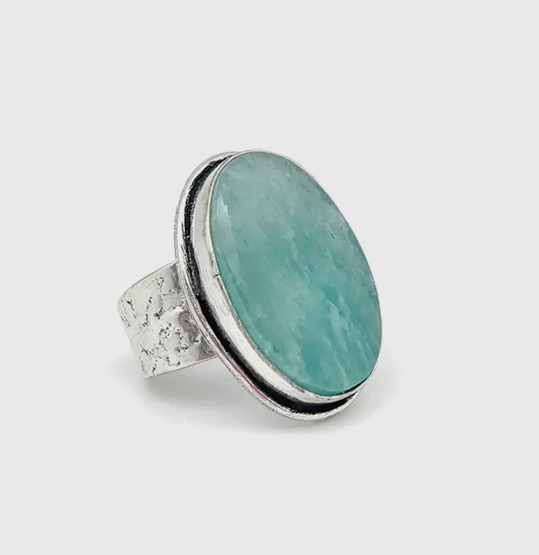 Kashi Amazonite Adjustable Ring
